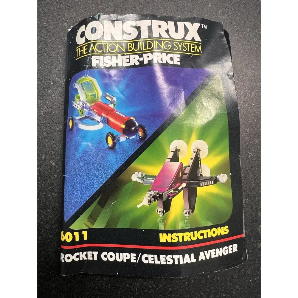 Fisher Price Construx Rocket Coupe‎ & Celestial Avenger #6011 1986- Incomplete